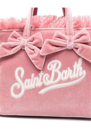 Mini Vanity pink velvet handbag SAINT BARTH KIDS | VAMI00700216G